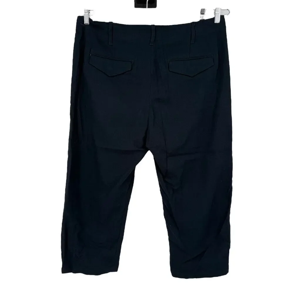 Rag & Bone Pants cropped wide legs navy blue size 16 - Picture 3 of 6